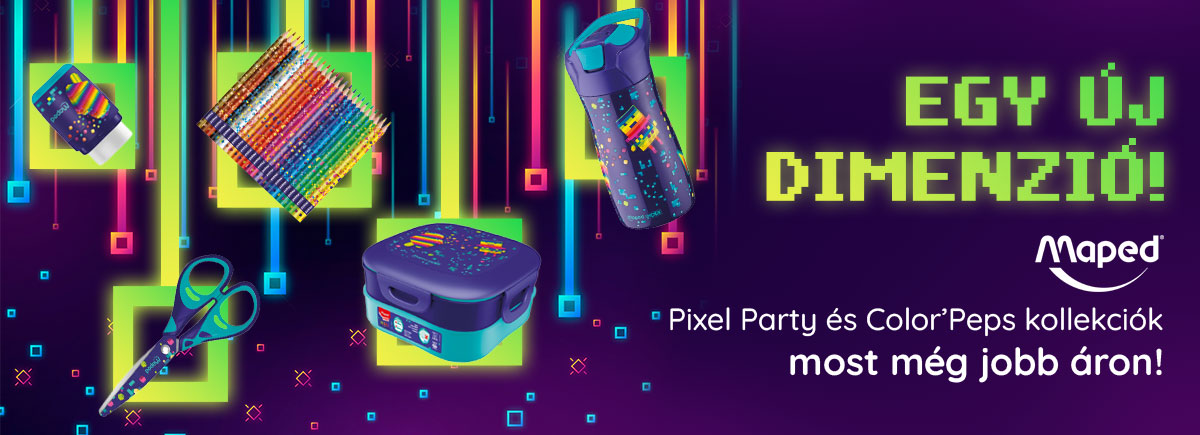 Egy új dimenzió! Maped Pixel Party és Color'Peps kollekciók most még kedvezőbb áron!