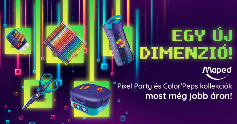 Egy új dimenzió! Maped Pixel Party és Color'Peps kollekciók most még kedvezőbb áron!