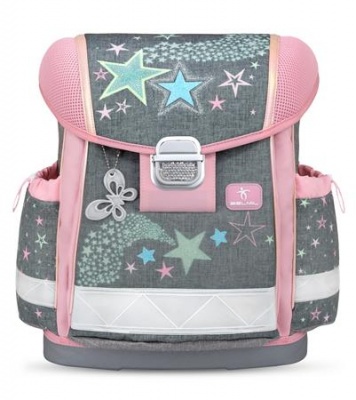 Iskolatáska, fémcsat, BELMIL "Classy Shine Bright", csillagok