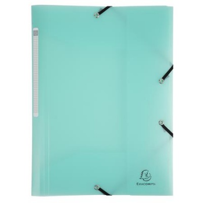 Gumis mappa, PP, A4, EXACOMPTA "Chromaline Pastel", zöld