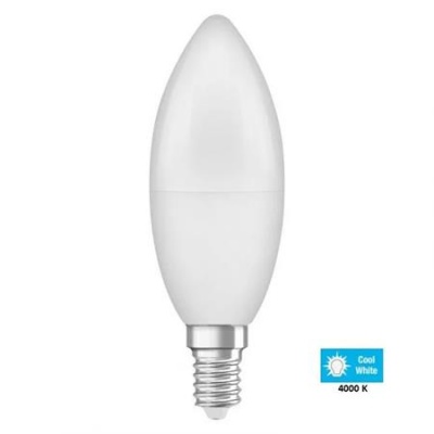 LED izzó, E14, gyertya, B38, 7W, 806lm, 4000K (HF), OSRAM "Value"