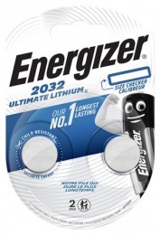 Gombelem, lítium, CR2032, 2 db, ENERGIZER "Ultimate"