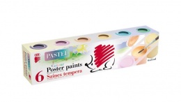 Tempera készlet, tégelyes, ICO "Süni", 6 különböző pasztell szín